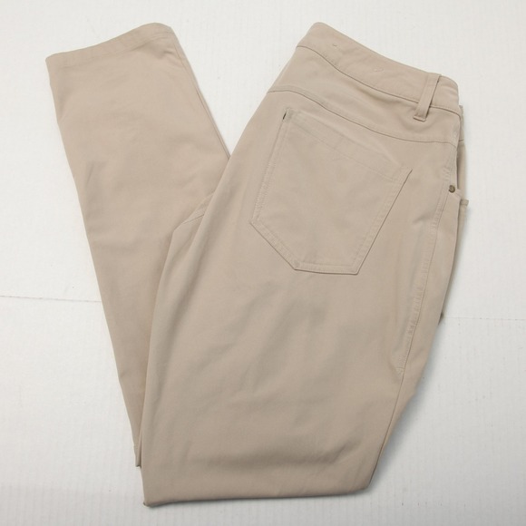Lululemon Pants Mens 32 Khaki ABC 5 Pocket Slim Stretch Casual Performance Tech - Picture 1 of 15
